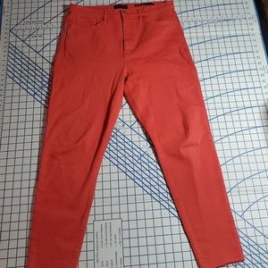 Banana Republic Skinny Bright Tangerine Denim Jeans 31